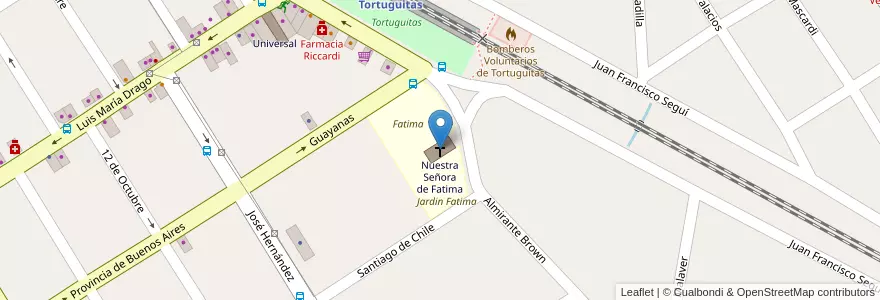 Mapa de ubicacion de Nuestra Señora de Fatima en Argentinië, Buenos Aires, Partido De Malvinas Argentinas, Tortuguitas.