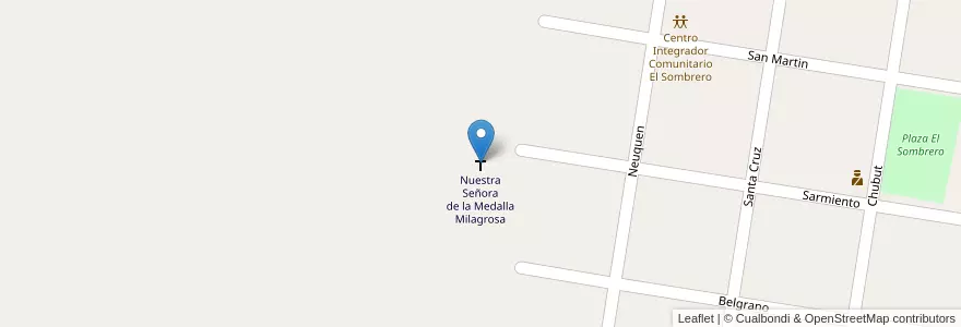 Mapa de ubicacion de Nuestra Señora de la Medalla Milagrosa en 阿根廷, Corrientes, Departamento Empedrado, Municipio De Empedrado.
