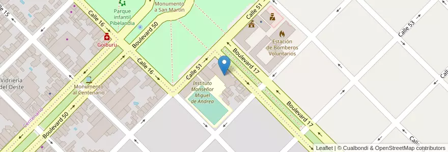Mapa de ubicacion de Nuestra Señora de La Merced en 아르헨티나, 부에노스아이레스주, Partido De Colón, Colón.