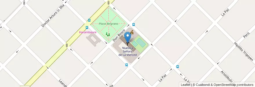 Mapa de ubicacion de Nuestra Señora de La Merced en Argentine, Province De Buenos Aires, Partido De Ensenada.