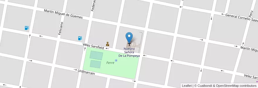 Mapa de ubicacion de Nuestra Señora De La Pompeya en 阿根廷, 恩特雷里奥斯省, Departamento Concordia, Distrito Suburbios, Concordia, Concordia.
