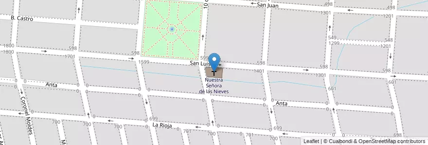Mapa de ubicacion de Nuestra Señora de las Nieves en 阿根廷, Salta, Capital, Municipio De Salta, Salta.