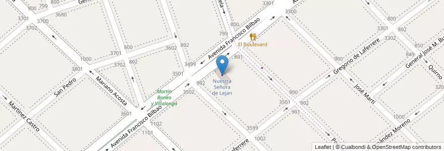 Mapa de ubicacion de Nuestra Señora de Lejan, Parque Avellaneda en Argentinië, Ciudad Autónoma De Buenos Aires, Comuna 9, Buenos Aires.