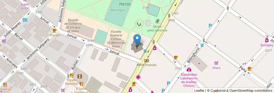 Mapa de ubicacion de Nuestra Señora de Loreto, Palermo en アルゼンチン, Ciudad Autónoma De Buenos Aires, Comuna 2, ブエノスアイレス.