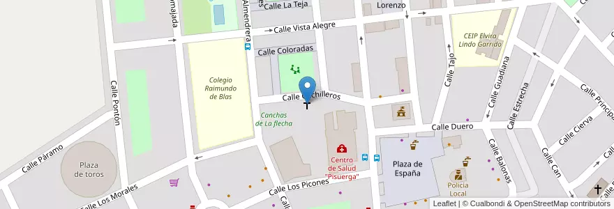 Mapa de ubicacion de Nuestra Señora de Lourdes en Spagna, Castilla Y León, Valladolid, Arroyo De La Encomienda.