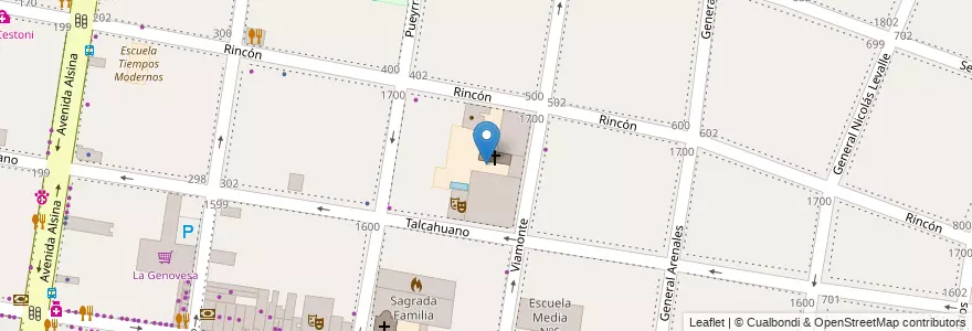 Mapa de ubicacion de Nuestra Señora de Lourdes en アルゼンチン, ブエノスアイレス州, Partido De Lomas De Zamora, Banfield.