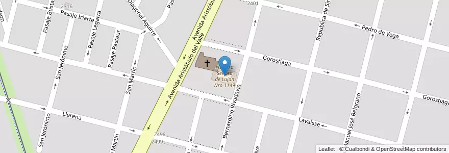 Mapa de ubicacion de Nuestra Señora de Lujan Nro 1149 en الأرجنتين, سانتا في, إدارة العاصمة, سانتا في العاصمة, سانتا في.