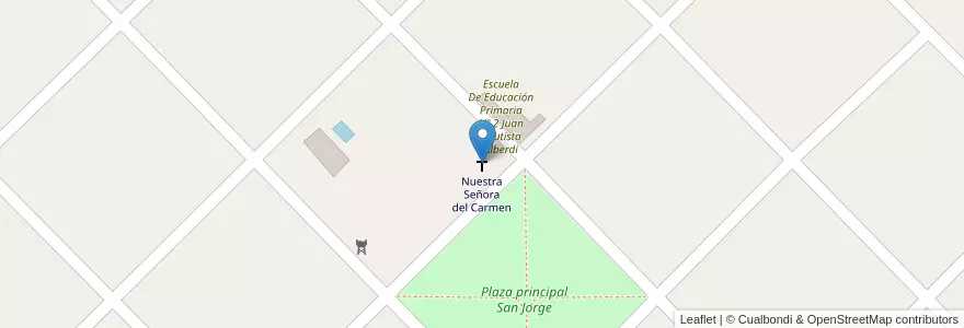 Mapa de ubicacion de Nuestra Señora del Carmen en Argentina, Buenos Aires, Partido De Laprida.