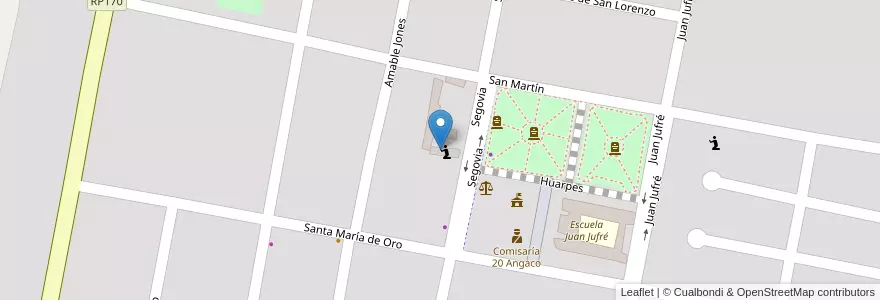 Mapa de ubicacion de Nuestra Señora del Carmen en Аргентина, Сан-Хуан, Чили, Angaco.