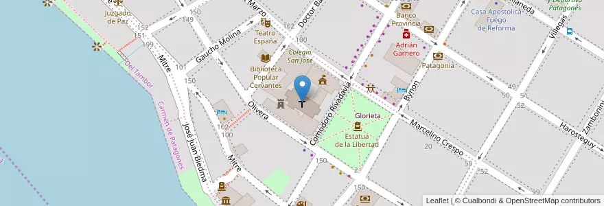 Mapa de ubicacion de Nuestra Señora del Carmen en Argentina, Buenos Aires, Partido De Patagones, Carmen De Patagones.