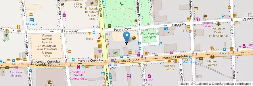 Mapa de ubicacion de Nuestra Señora del Carmen, Recoleta en الأرجنتين, Ciudad Autónoma De Buenos Aires, Buenos Aires.