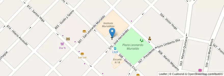 Mapa de ubicacion de Nuestra Señora del Carmen en Argentinië, Buenos Aires, Partido De Tres De Febrero, Villa Bosch.