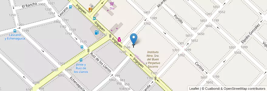 Mapa de ubicacion de Nuestra Senora del Perpetuo Socorro, Villa Luro en Argentine, Ciudad Autónoma De Buenos Aires, Buenos Aires, Comuna 10.