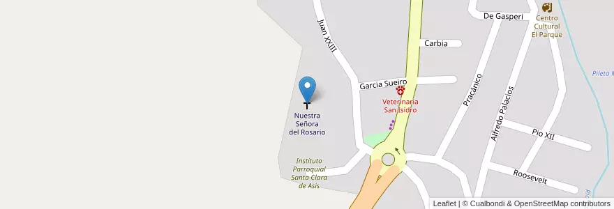 Mapa de ubicacion de Nuestra Señora del Rosario en Argentina, Córdova, Departamento Colón, Pedanía Río Ceballos, Municipio De Salsipuedes, Salsipuedes.