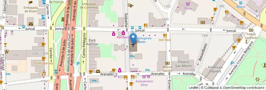 Mapa de ubicacion de Nuestra Señora del Socorro, Retiro en Arjantin, Ciudad Autónoma De Buenos Aires, Comuna 1, Buenos Aires.