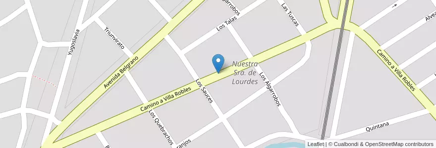 Mapa de ubicacion de Nuestra Sra. de Lourdes en Argentinien, Santiago Del Estero, Departamento Banda, La Banda.