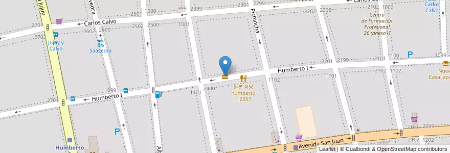 Mapa de ubicacion de nueva casa japanero, San Cristobal en 阿根廷, Ciudad Autónoma De Buenos Aires, Comuna 3, 布宜诺斯艾利斯.
