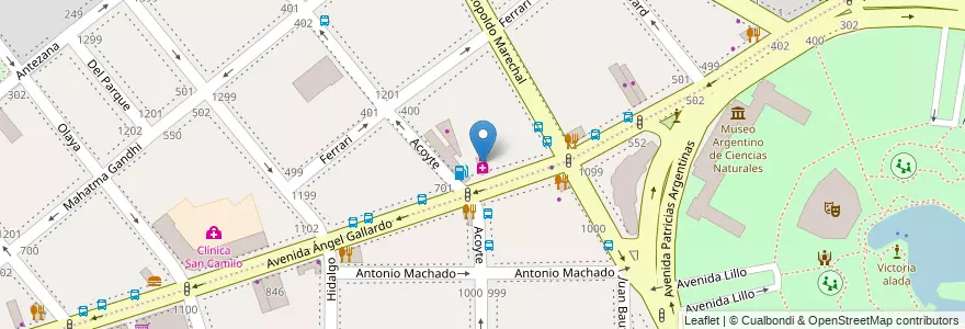 Mapa de ubicacion de Nueva Casilda, Villa Crespo en アルゼンチン, Ciudad Autónoma De Buenos Aires, ブエノスアイレス, Comuna 6.