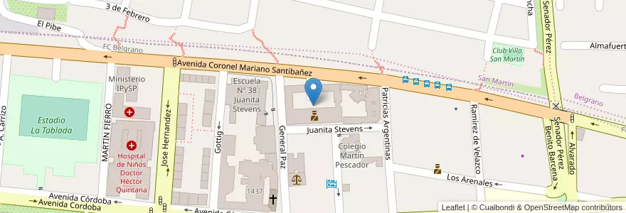 Mapa de ubicacion de Nueva Central de Policia en Argentine, Jujuy, Departamento Doctor Manuel Belgrano, Municipio De San Salvador De Jujuy.