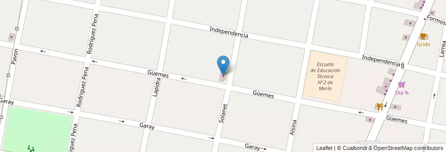 Mapa de ubicacion de Nueva Cosecha en Arjantin, Buenos Aires, Partido De Merlo, Merlo.
