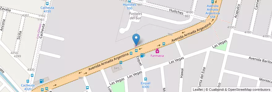 Mapa de ubicacion de Nueva Delhi Panadería en 阿根廷, Córdoba, Departamento Capital, Pedanía Capital, Córdoba, Municipio De Córdoba.