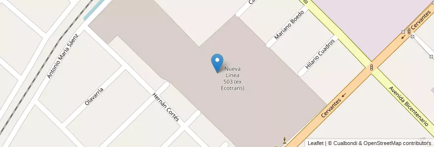 Mapa de ubicacion de Nueva Línea 503 (ex Ecotrans) en Arjantin, Buenos Aires, Partido De Merlo, Merlo.