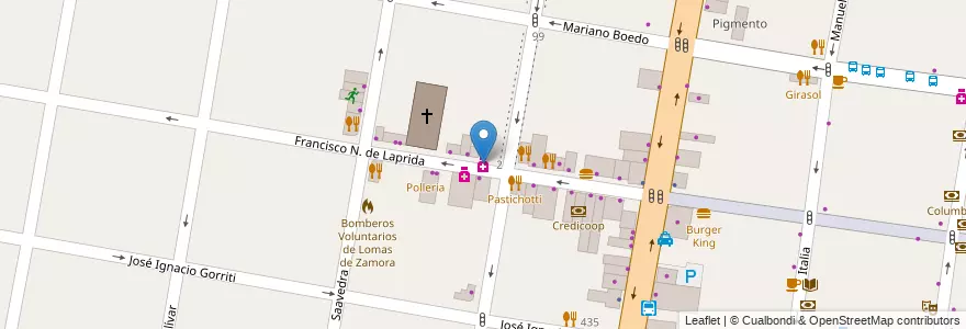 Mapa de ubicacion de Nueva Lomas en 아르헨티나, 부에노스아이레스주, Partido De Lomas De Zamora, Lomas De Zamora.
