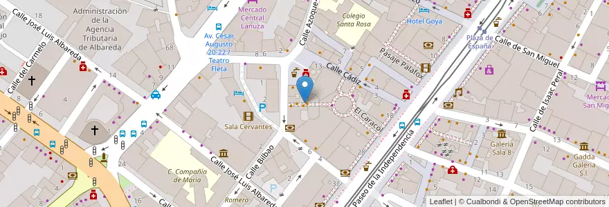 Mapa de ubicacion de Nueva Mamma Mia en Espanha, Aragão, Saragoça, Zaragoza, Saragoça.