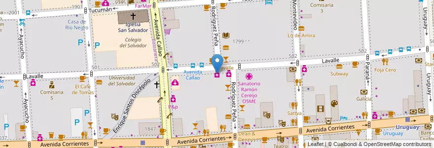 Mapa de ubicacion de Nueva Tucumán, San Nicolas en Argentinien, Ciudad Autónoma De Buenos Aires, Buenos Aires.