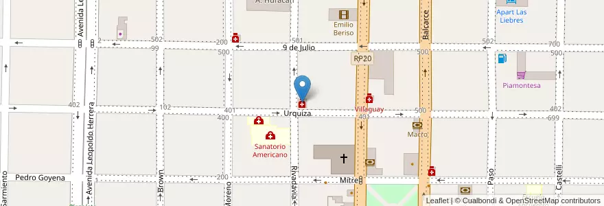 Mapa de ubicacion de Nueva Urquiza en آرژانتین, استان انتره ریوس, Departamento Villaguay, Distrito Lucas Al Sud, Villaguay.