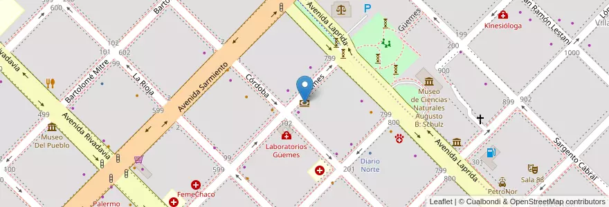 Mapa de ubicacion de Nuevo Banco de Entre Ríos en Argentina, Chaco, Departamento San Fernando, Resistencia, Resistencia.