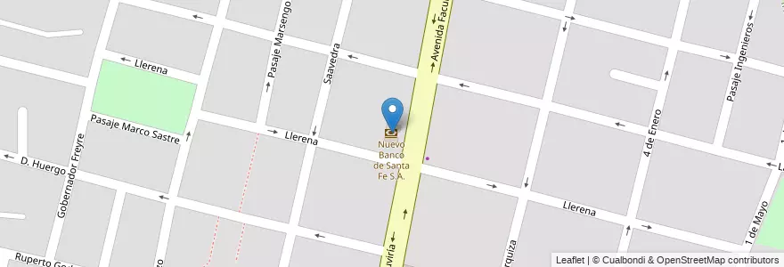 Mapa de ubicacion de Nuevo Banco de Santa Fe S.A. en الأرجنتين, سانتا في, إدارة العاصمة, سانتا في العاصمة, سانتا في.