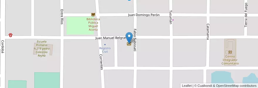 Mapa de ubicacion de Nuevo Banco del Chaco La Clotilde en アルゼンチン, チャコ州, Departamento O'Higgins, Municipio De La Clotilde, La Clotilde.