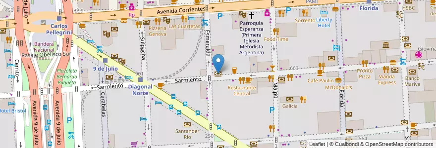 Mapa de ubicacion de Nuevo Banco del CHACO, San Nicolas en Argentina, Ciudad Autónoma De Buenos Aires, Comuna 1, Buenos Aires.