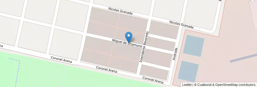 Mapa de ubicacion de Nuevo barrio en アルゼンチン, ブエノスアイレス州, Partido De Morón, Castelar.