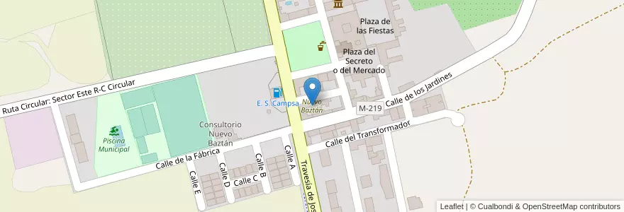 Mapa de ubicacion de Nuevo Baztán en Espanha, Comunidade De Madrid, Comunidade De Madrid, Cuenca Del Henares, Nuevo Baztán.