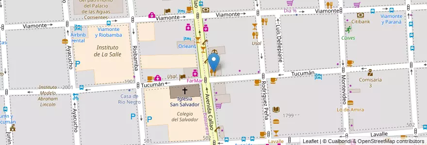 Mapa de ubicacion de Nuevo Callao, San Nicolas en Argentinië, Ciudad Autónoma De Buenos Aires, Buenos Aires.