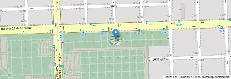 Mapa de ubicacion de Nuevo Cementerio Israelita en آرژانتین, سانتافه, Departamento Rosario, Municipio De Rosario, تسبیح.