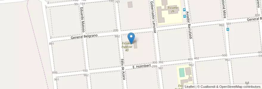Mapa de ubicacion de Nuevo Edificio Escuela Especial 40 en 阿根廷, Misiones, Departamento Concepción, Municipio De Concepción De La Sierra, Concepción De La Sierra.