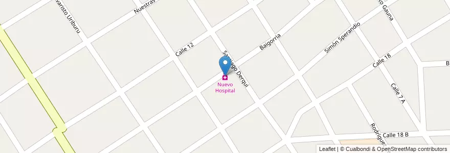 Mapa de ubicacion de Nuevo Hospital en アルゼンチン, ブエノスアイレス州, Partido De Florencio Varela, Florencio Varela.