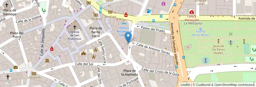 Mapa de ubicacion de Nuevo Mira el Prado en Espagne, Castille-La Manche, Tolède, Talavera, Talavera De La Reina.