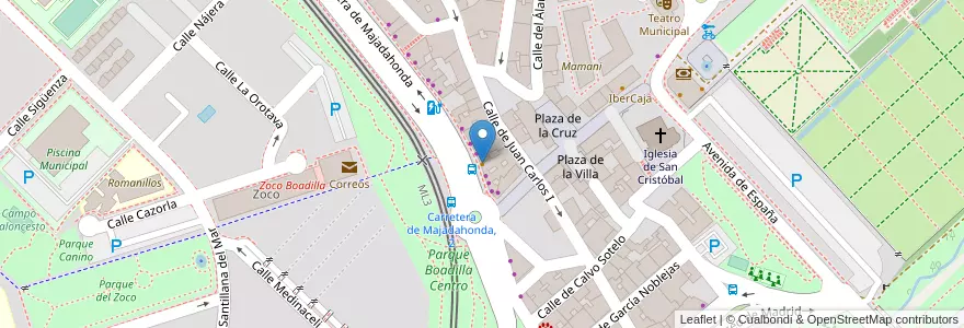 Mapa de ubicacion de Nuevo Somolinos en Spanien, Autonome Gemeinschaft Madrid, Autonome Gemeinschaft Madrid, Área Metropolitana De Madrid Y Corredor Del Henares, Boadilla Del Monte.