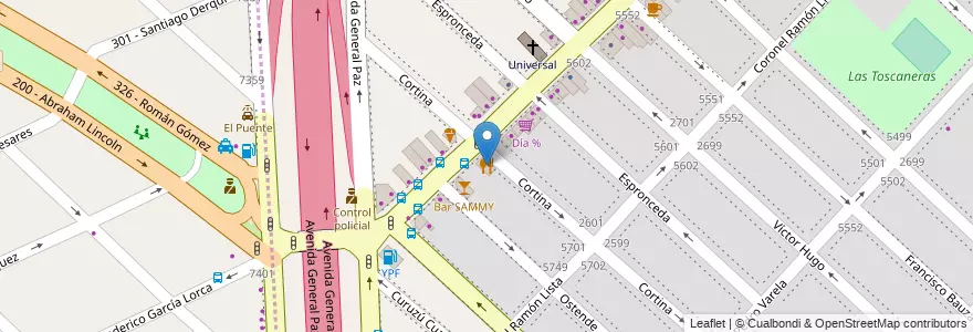 Mapa de ubicacion de Nuevo Villa Real, Villa Real en Arjantin, Buenos Aires, Comuna 10, Partido De Tres De Febrero.