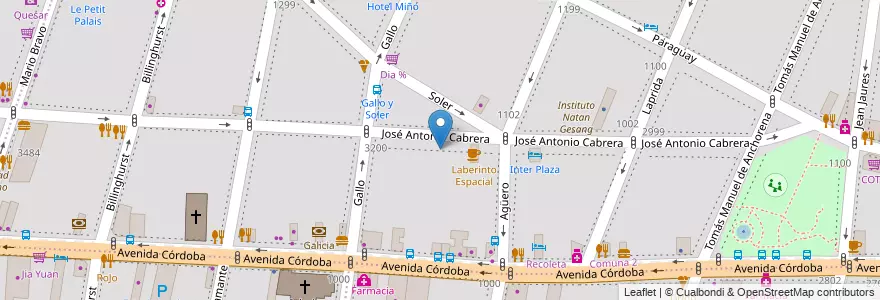Mapa de ubicacion de Nuevos Rumbos, Recoleta en 阿根廷, Ciudad Autónoma De Buenos Aires, Comuna 2, 布宜诺斯艾利斯.