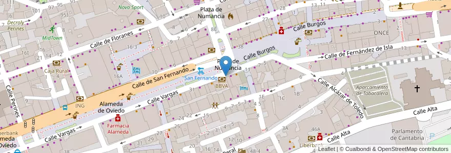 Mapa de ubicacion de Numancia en Испания, Кантабрия, Кантабрия, Santander, Santander.