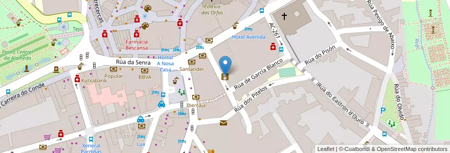 Mapa de ubicacion de Numax en Spagna, Galizia, A Coruña, Santiago, Santiago De Compostela.