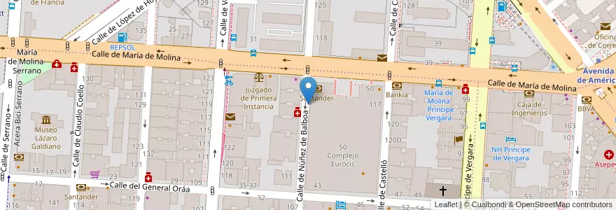 Mapa de ubicacion de NUÑEZ DE BALBOA, CALLE, DE,116 en Испания, Мадрид, Мадрид, Área Metropolitana De Madrid Y Corredor Del Henares, Мадрид.