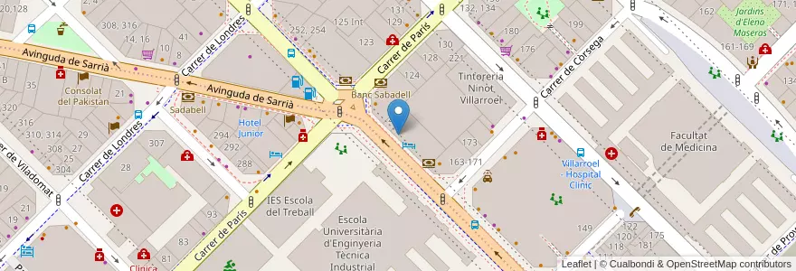 Mapa de ubicacion de Núñez Urgell en 西班牙, Catalunya, Barcelona, Barcelonès, Barcelona.
