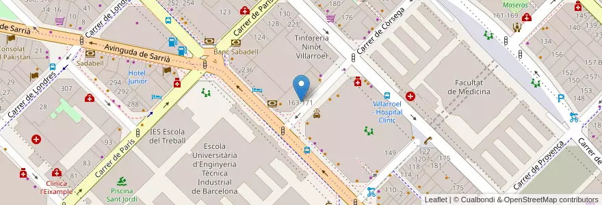 Mapa de ubicacion de Nuñez Urgell en España, Catalunya, Barcelona, Barcelonès, Barcelona.
