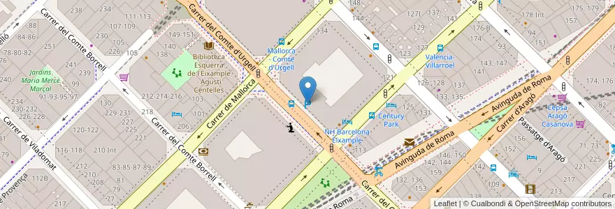 Mapa de ubicacion de Nuñez y Navarro en 西班牙, Catalunya, Barcelona, Barcelonès, Barcelona.